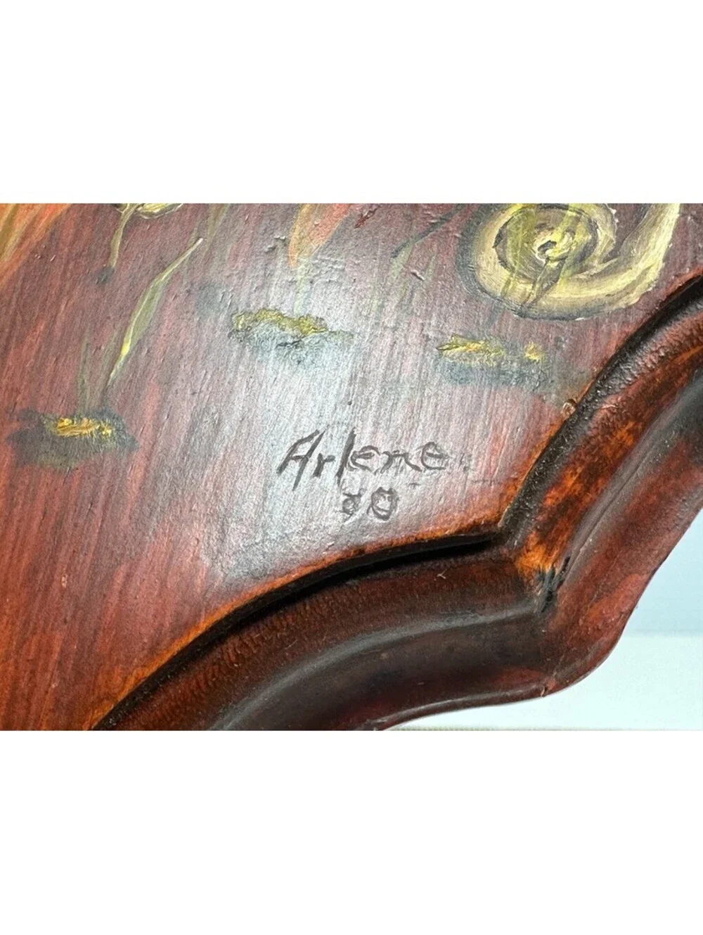 Vintage Wood Wall Art Ladybug Mushrooms Hanging hand panted Snail Floral Fall